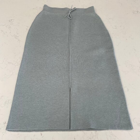 Spanner Knit Acrylic Blend Pencil Skirt Atlantis Iceberg Blue/Grey Sz S NWT - Picture 1 of 16